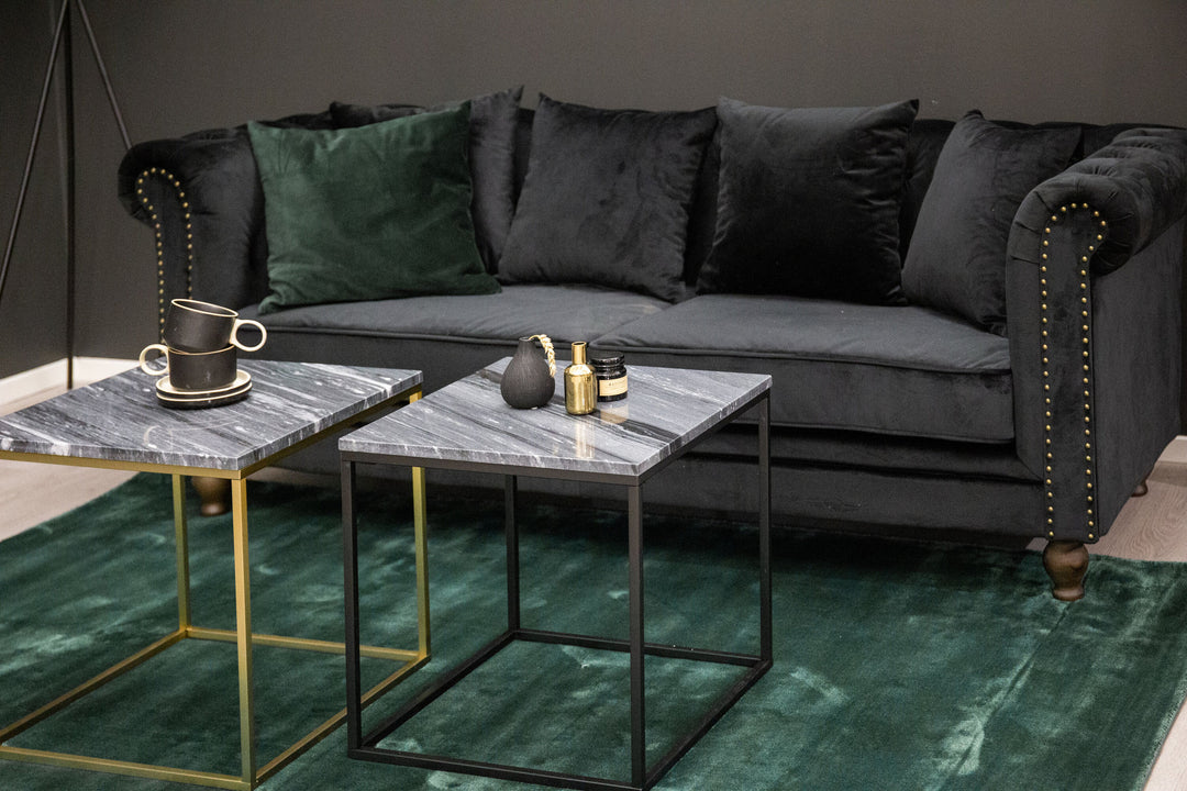 Venture Home Velvet 3-sitssoffa - Svart Sammet