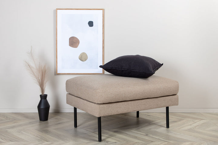 Venture Home Zoom Ottoman - Black / Brown Fabric