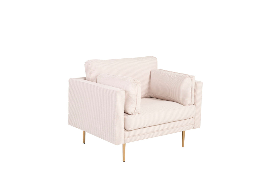 Venture Home Boom - Single Chair Corduroy - Light Grey