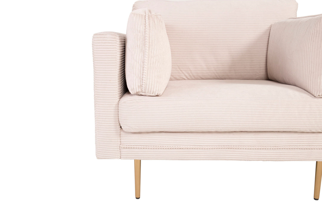 Venture Home Boom - Single Chair Corduroy - Light Grey