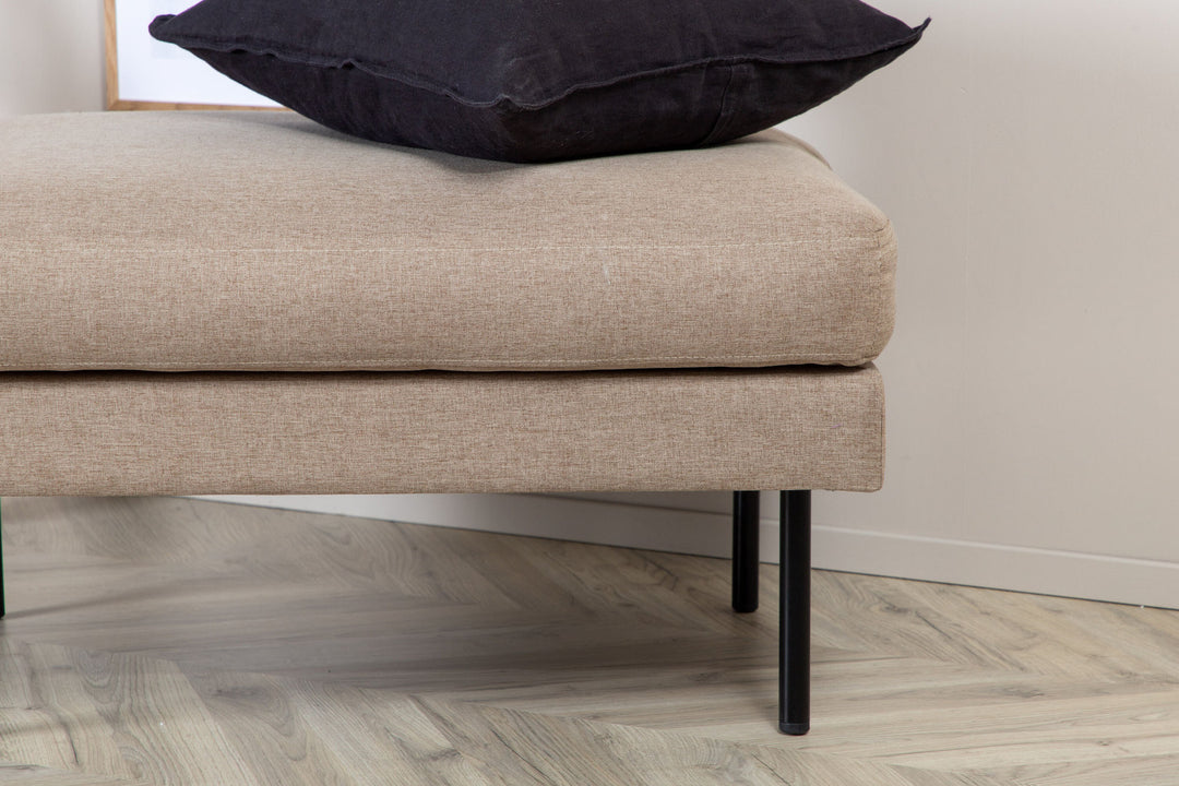 Venture Home Zoom Ottoman - Black / Brown Fabric