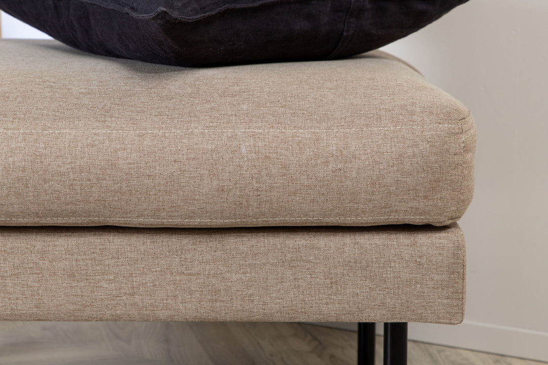 Venture Home Zoom Ottoman - Black / Brown Fabric