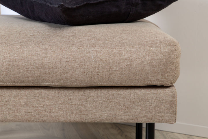 Venture Home Zoom Ottoman - Black / Brown Fabric