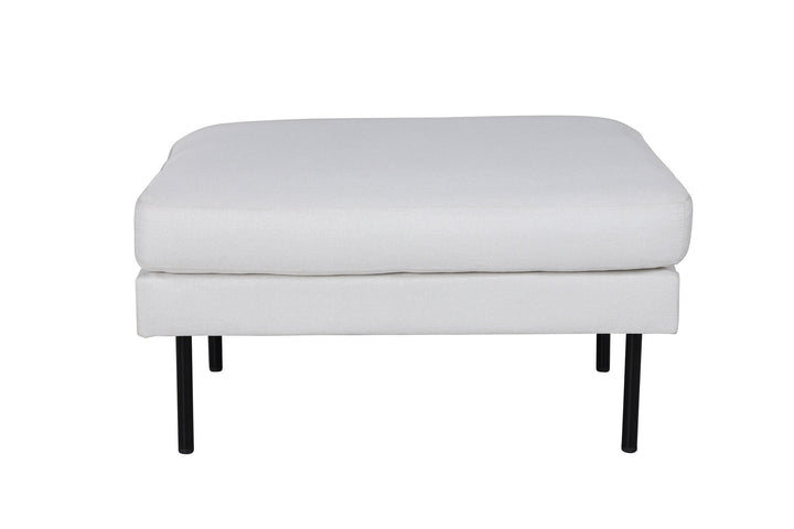 Venture Home Zoom Ottoman - Black / Light Beige Fabric