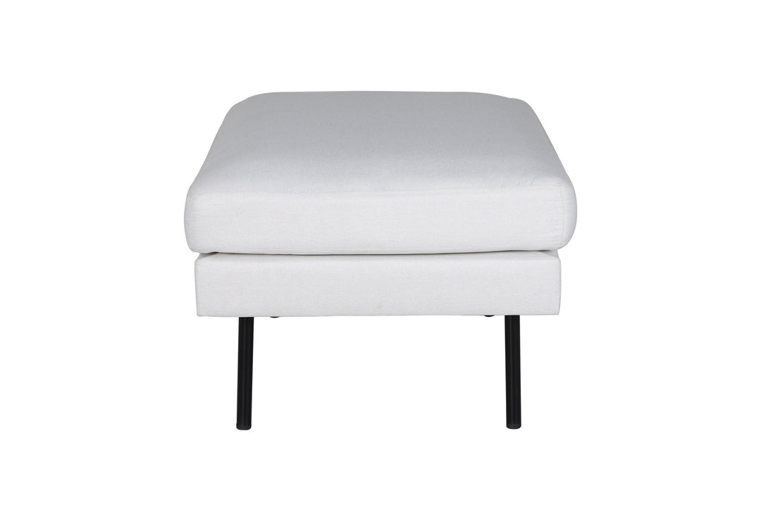 Venture Home Zoom Ottoman - Black / Light Beige Fabric