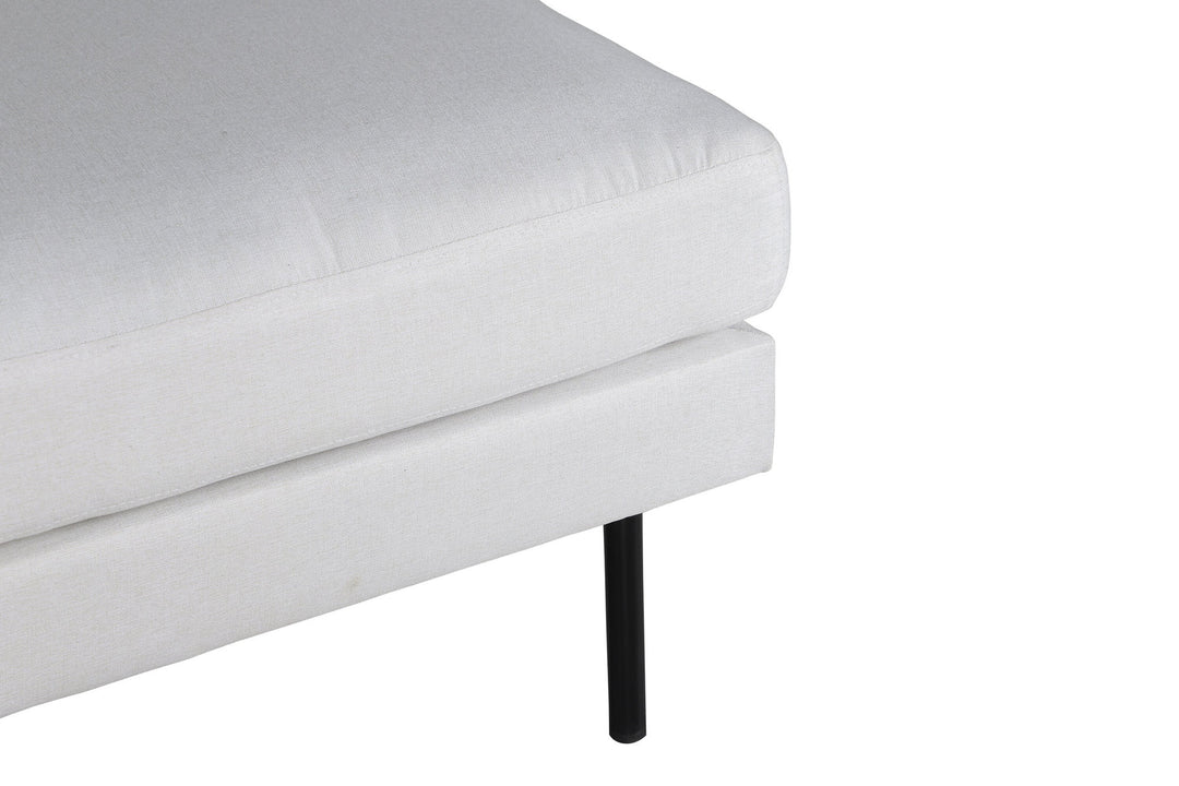 Venture Home Zoom Ottoman - Black / Light Beige Fabric