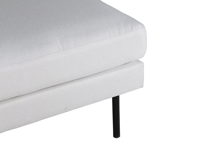 Venture Home Zoom Ottoman - Black / Light Beige Fabric