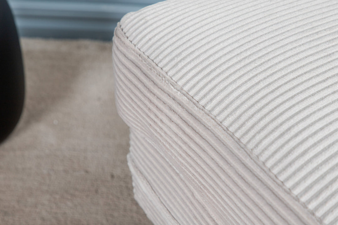 Venture Home Boom Ottoman - Brass / Beige Corduroy