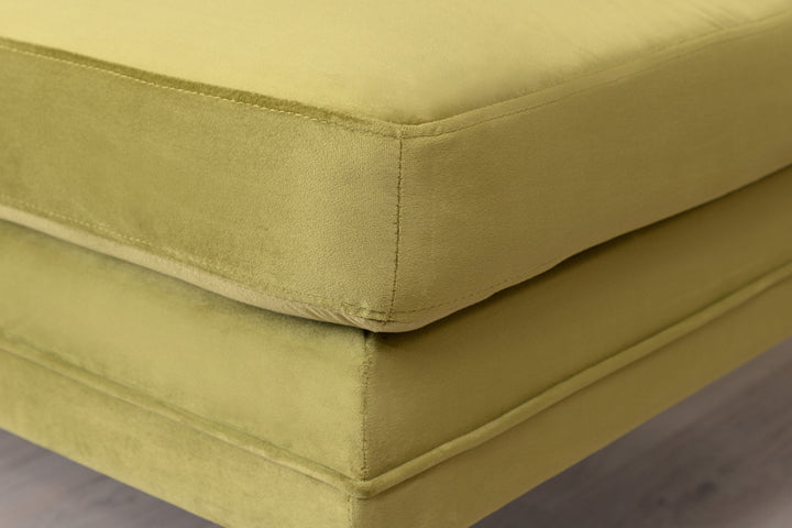 Venture Home Boom Ottoman - Brass / Green Velvet