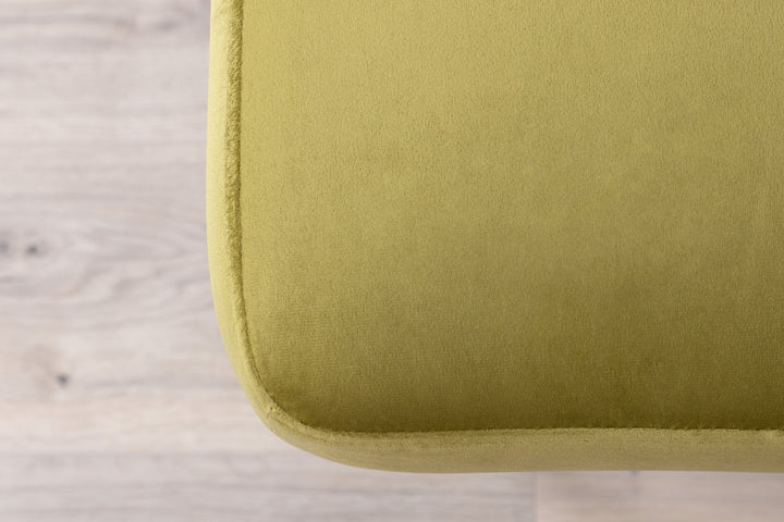 Venture Home Boom Ottoman - Brass / Green Velvet