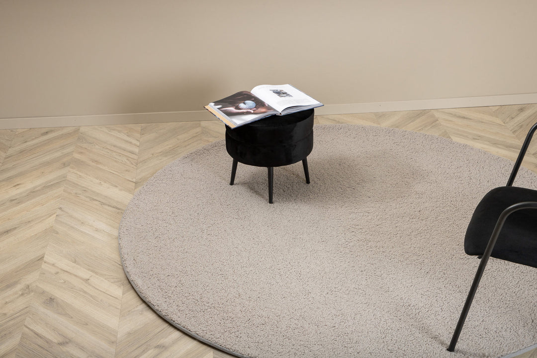 Venture Home Teddy Round Polyester Carpet - 200*200- Grey