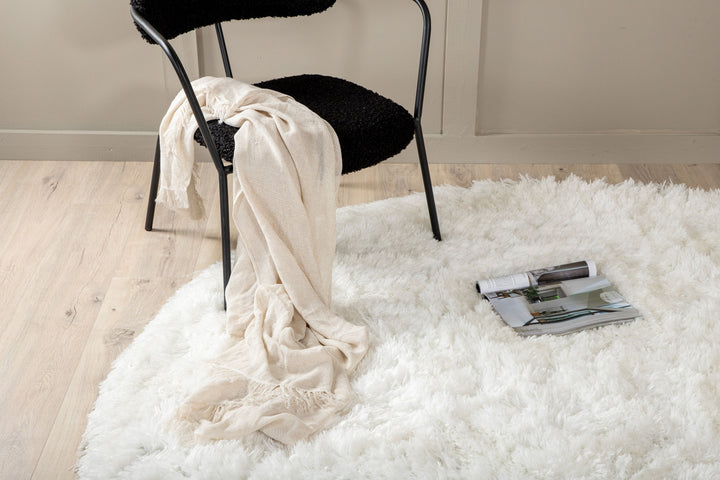 Venture Home Grace Round Polyester Carpet - 200*200- White
