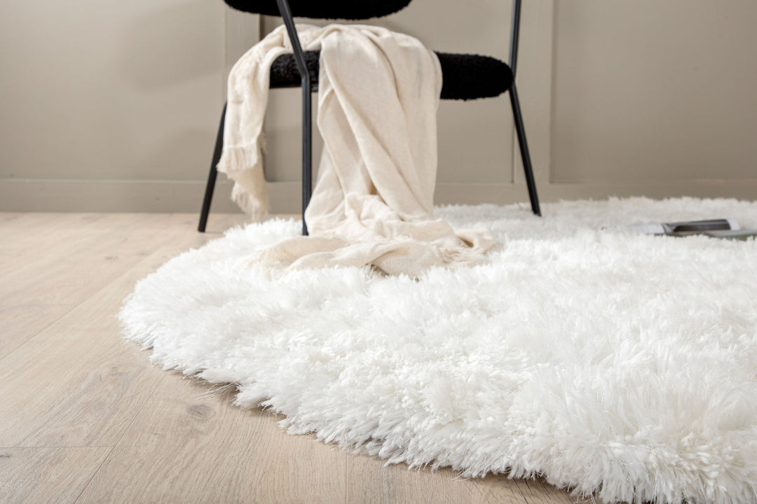 Venture Home Grace Round Polyester Carpet - 200*200- White