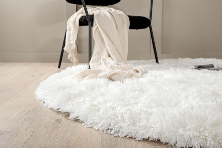 Venture Home Grace Round Polyester Carpet - 200*200- White