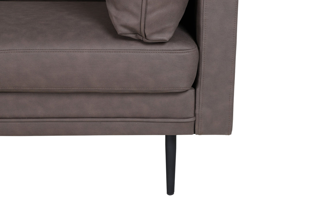 Venture Home Boom Sofa - Black / Brown Microfibre
