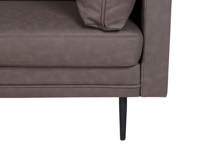 Venture Home Boom Sofa - Black / Brown Microfibre