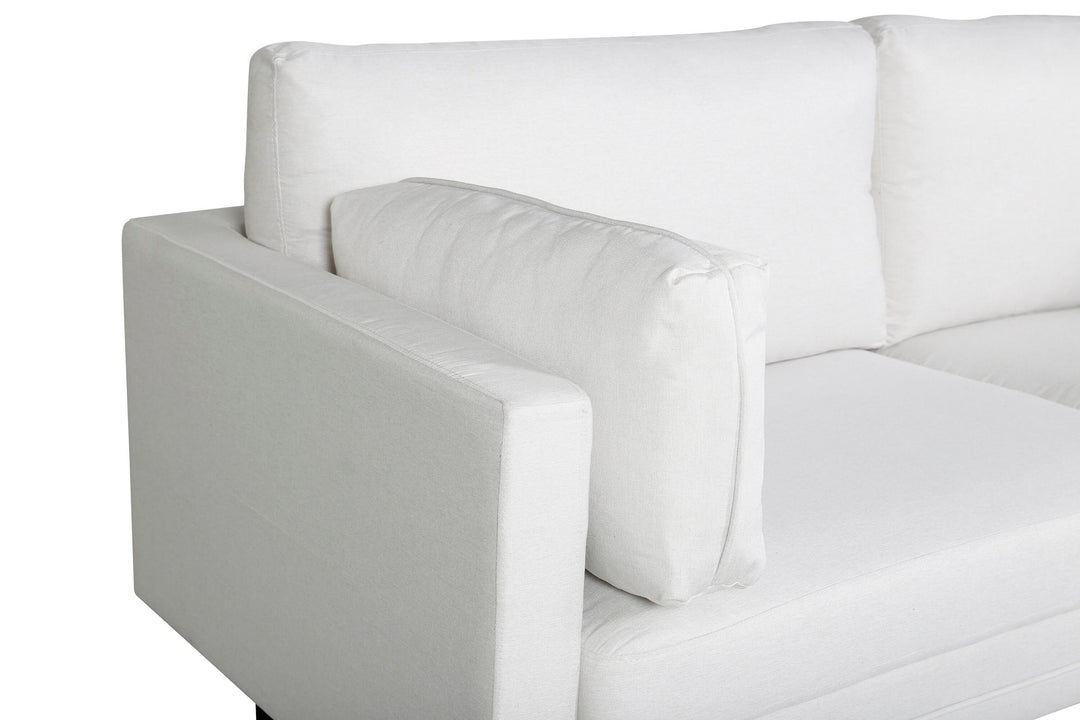 Venture Home Boom Sofa - Black / Light Beige Fabric
