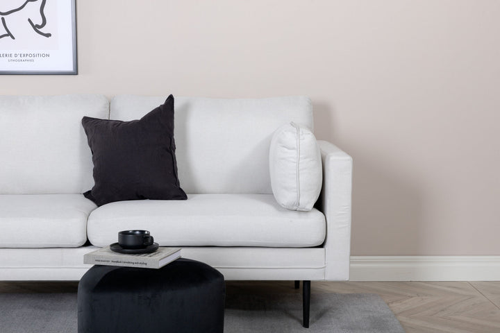 Venture Home Boom Sofa - Black / Light Beige Fabric
