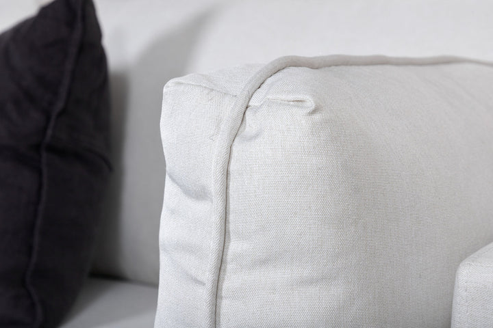 Venture Home Boom Sofa - Black / Light Beige Fabric