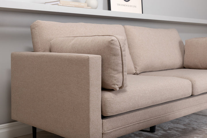 Venture Home Boom Sofa - Black / Brown Fabric
