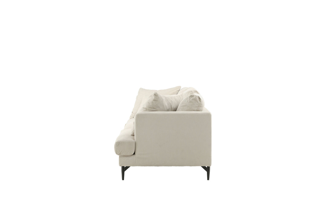 Venture Home Sofia Sofa - Black / Beige Corduroy