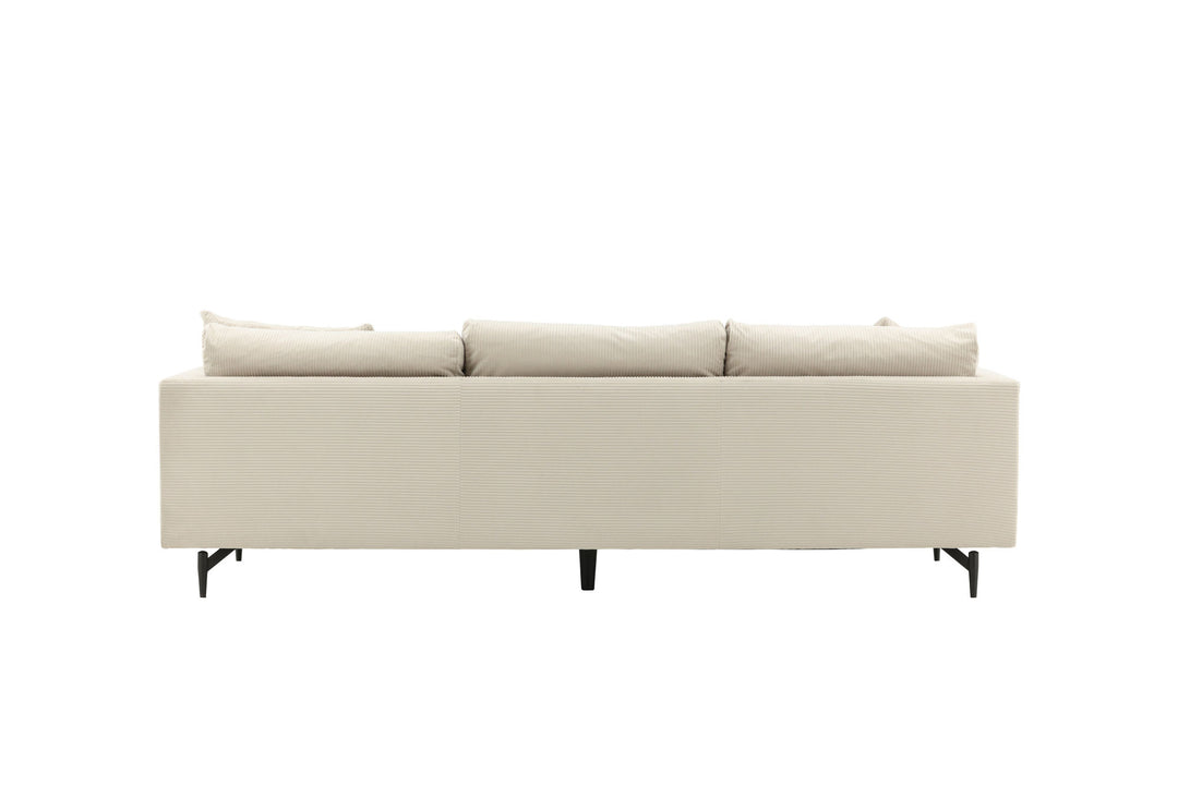Venture Home Sofia Sofa - Black / Beige Corduroy