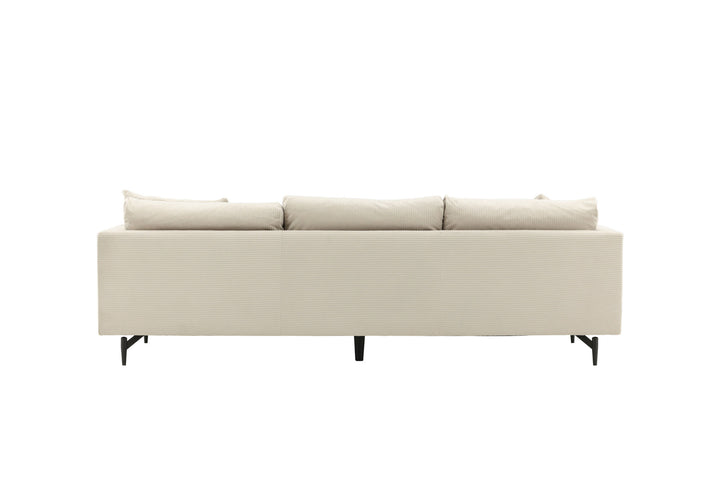 Venture Home Sofia Sofa - Black / Beige Corduroy