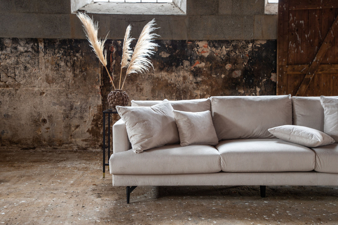 Venture Home Sofia Sofa - Black / Beige Corduroy