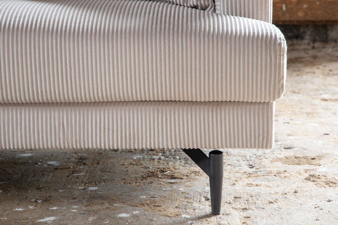 Venture Home Sofia Sofa - Black / Beige Corduroy