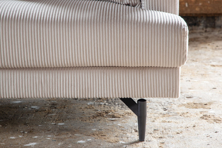 Venture Home Sofia Sofa - Black / Beige Corduroy