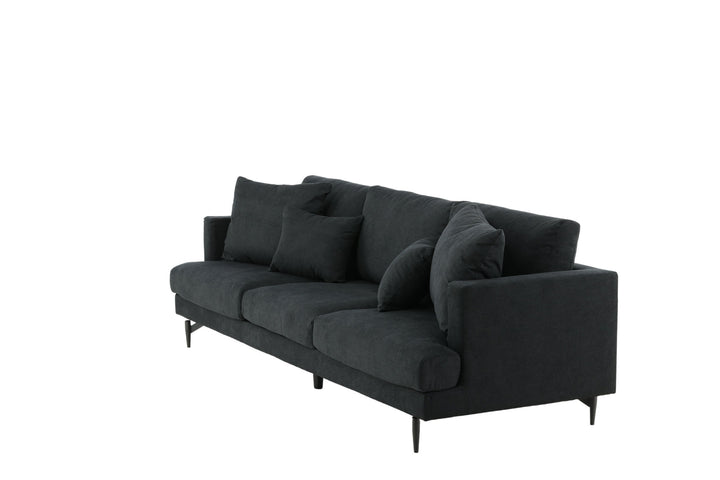 Venture Home Sofia Sofa - Black / Black Fabric