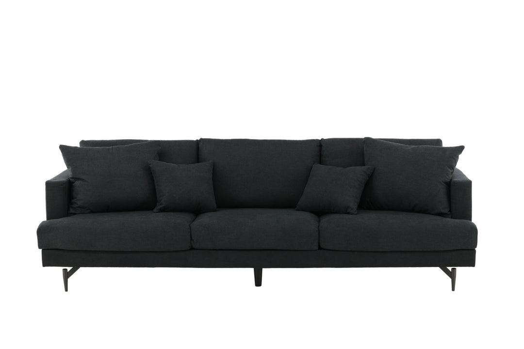 Venture Home Sofia Sofa - Black / Black Fabric