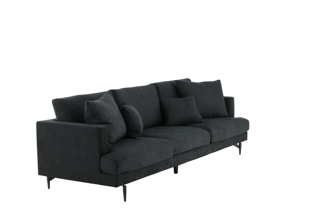 Venture Home Sofia Sofa - Black / Black Fabric