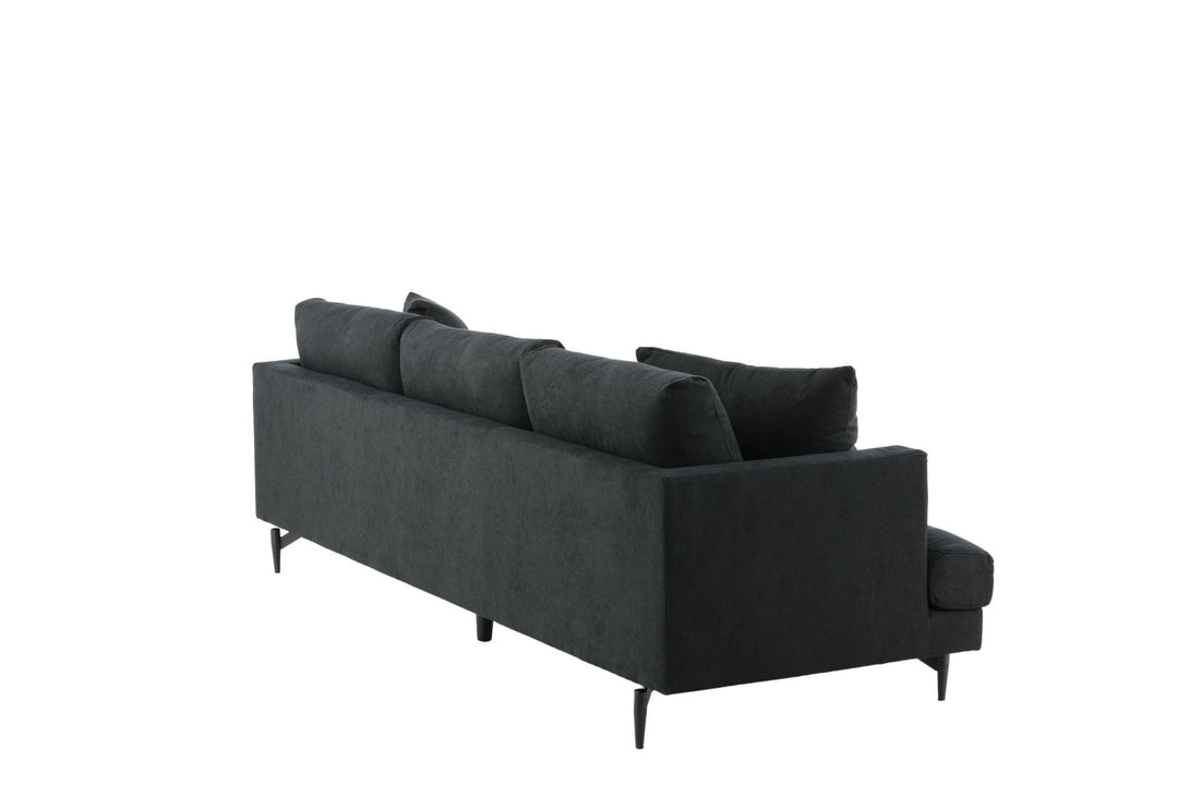 Venture Home Sofia Sofa - Black / Black Fabric