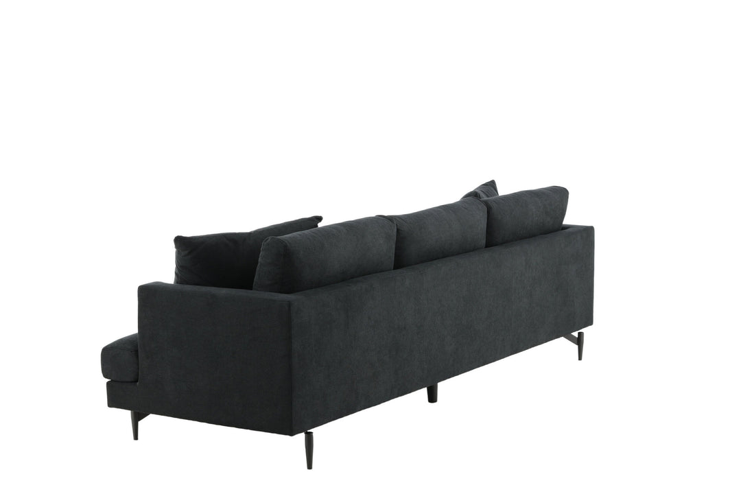 Venture Home Sofia Sofa - Black / Black Fabric