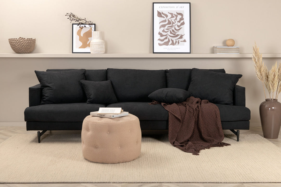 Venture Home Sofia Sofa - Black / Black Fabric