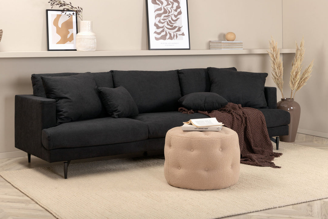 Venture Home Sofia Sofa - Black / Black Fabric