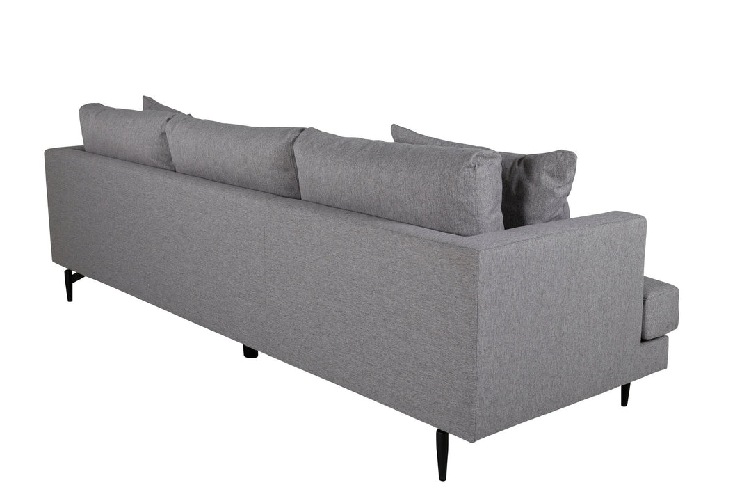 Venture Home Sofia Sofa - Black / Grey Fabric