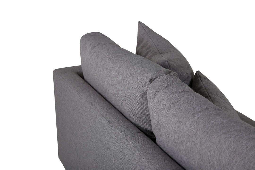 Venture Home Sofia Sofa - Black / Grey Fabric