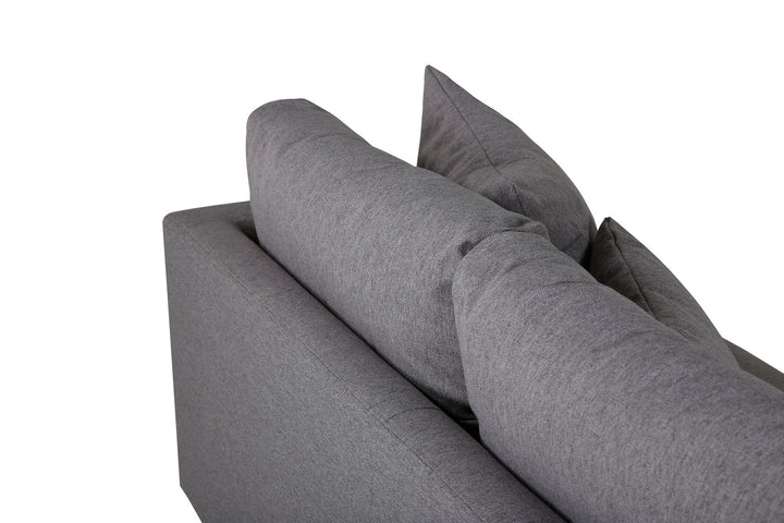 Venture Home Sofia Sofa - Black / Grey Fabric