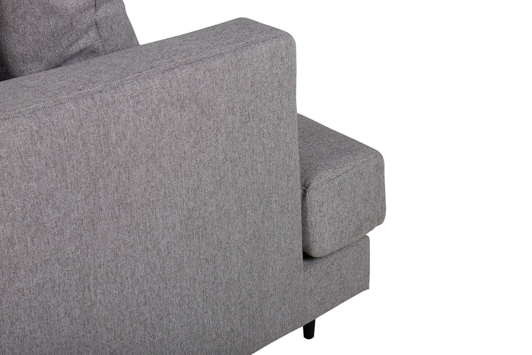 Venture Home Sofia Sofa - Black / Grey Fabric