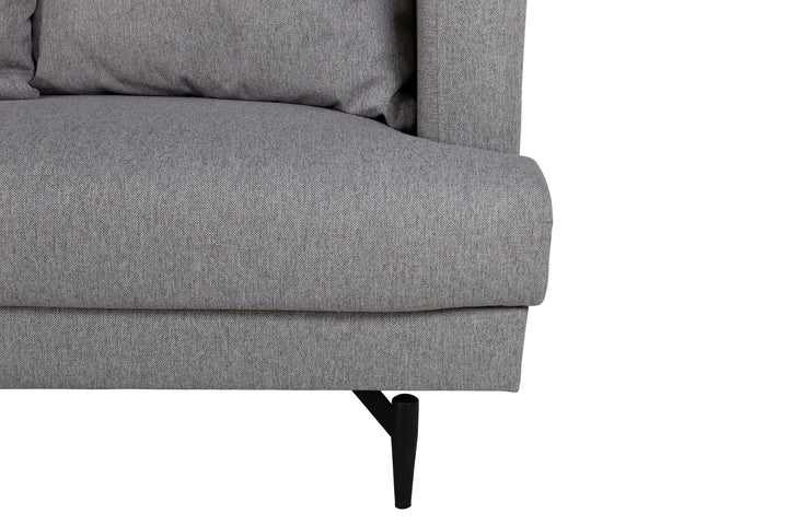 Venture Home Sofia Sofa - Black / Grey Fabric