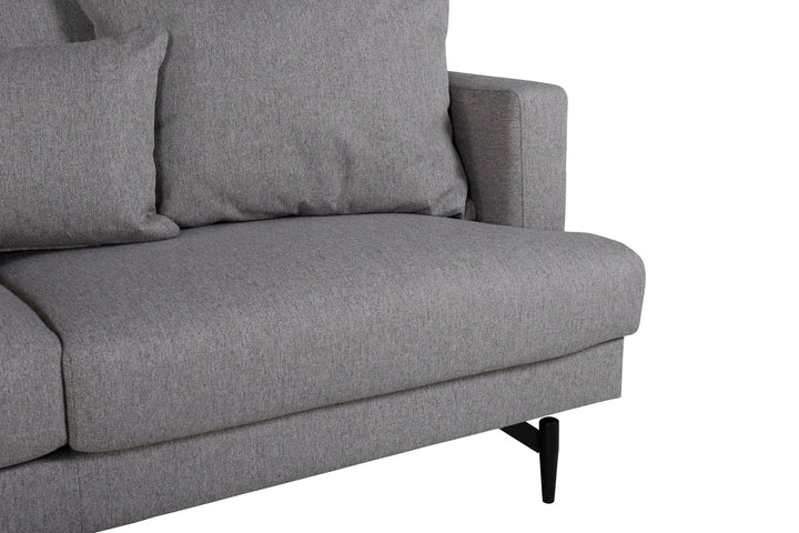 Venture Home Sofia Sofa - Black / Grey Fabric