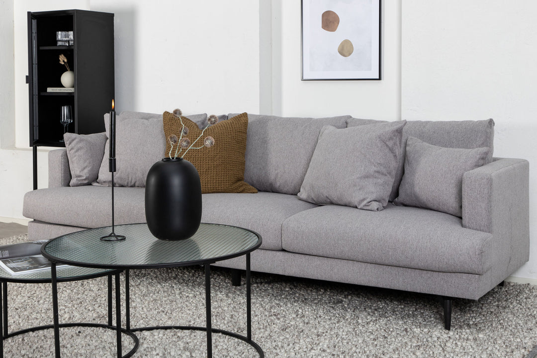 Venture Home Sofia Sofa - Black / Grey Fabric