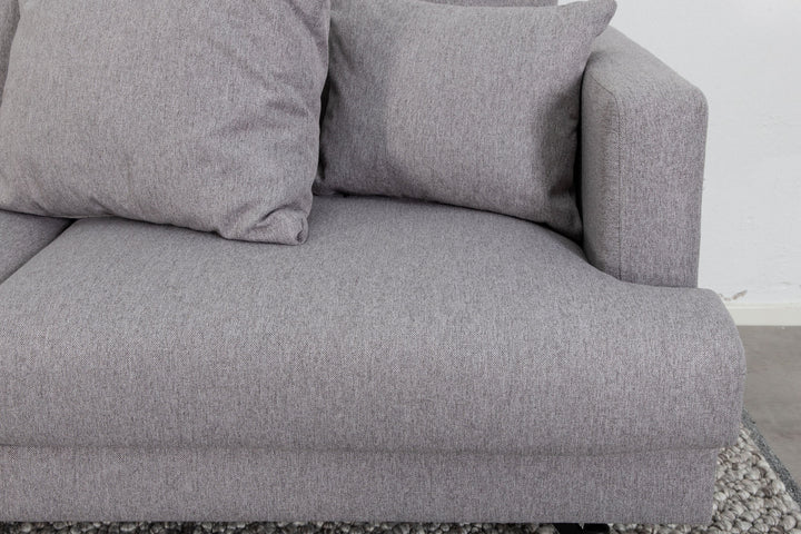Venture Home Sofia Sofa - Black / Grey Fabric