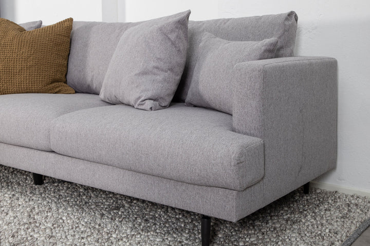 Venture Home Sofia Sofa - Black / Grey Fabric