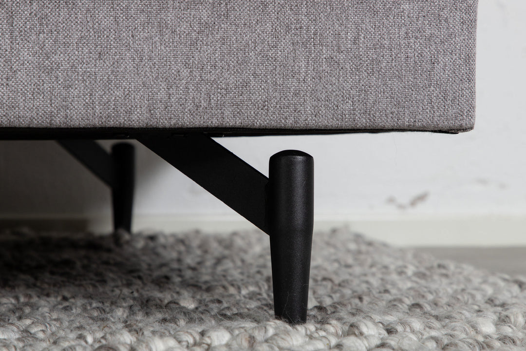 Venture Home Sofia Sofa - Black / Grey Fabric