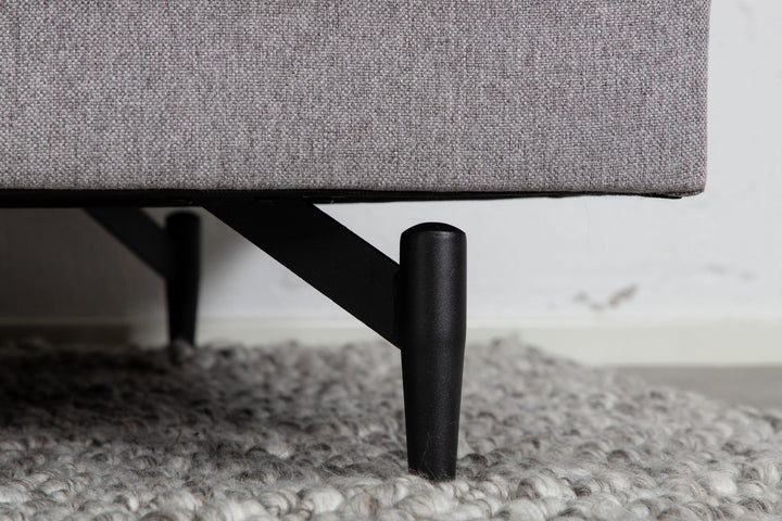 Venture Home Sofia Sofa - Black / Grey Fabric