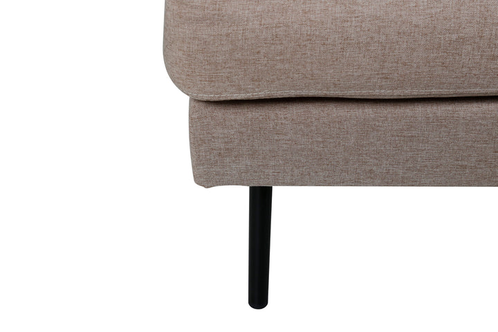 Venture Home Zoom U-Sofa - Black / Brown Fabric