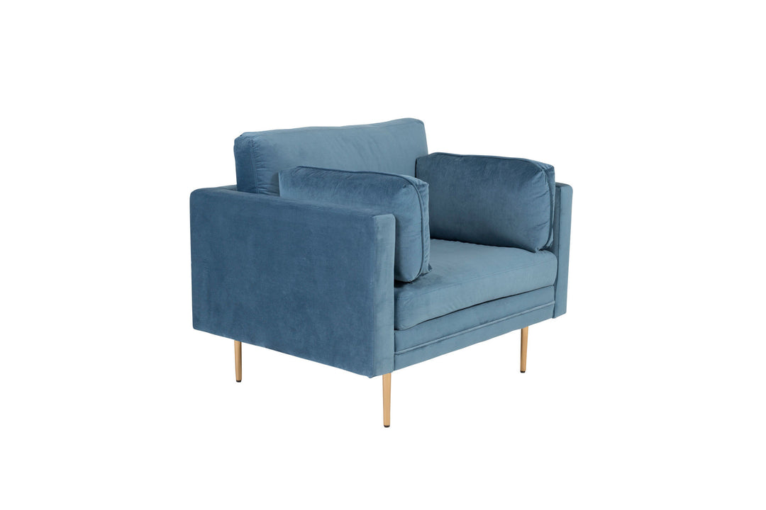 Venture Home Boom - Single Chair Velvet - Blue